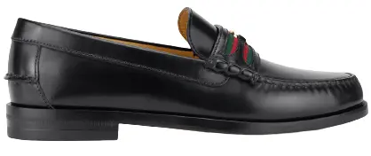 Giày Gucci Webbing Leather Loafers 644724 17X101060 6