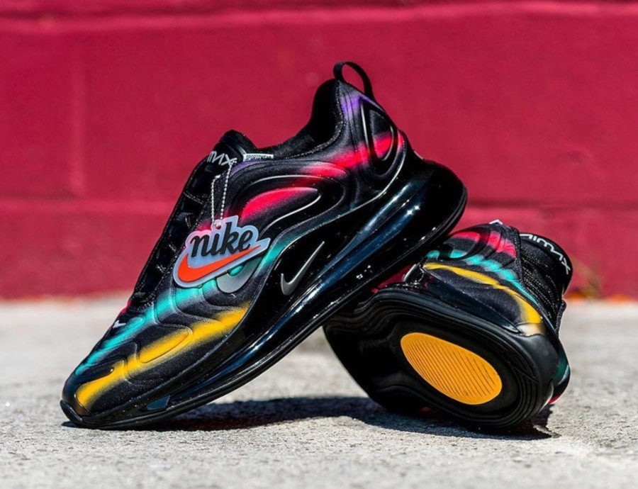 Giày Nike Air Max 720 'Black Neon Streaks' AQ3196-011 - Ảnh 3
