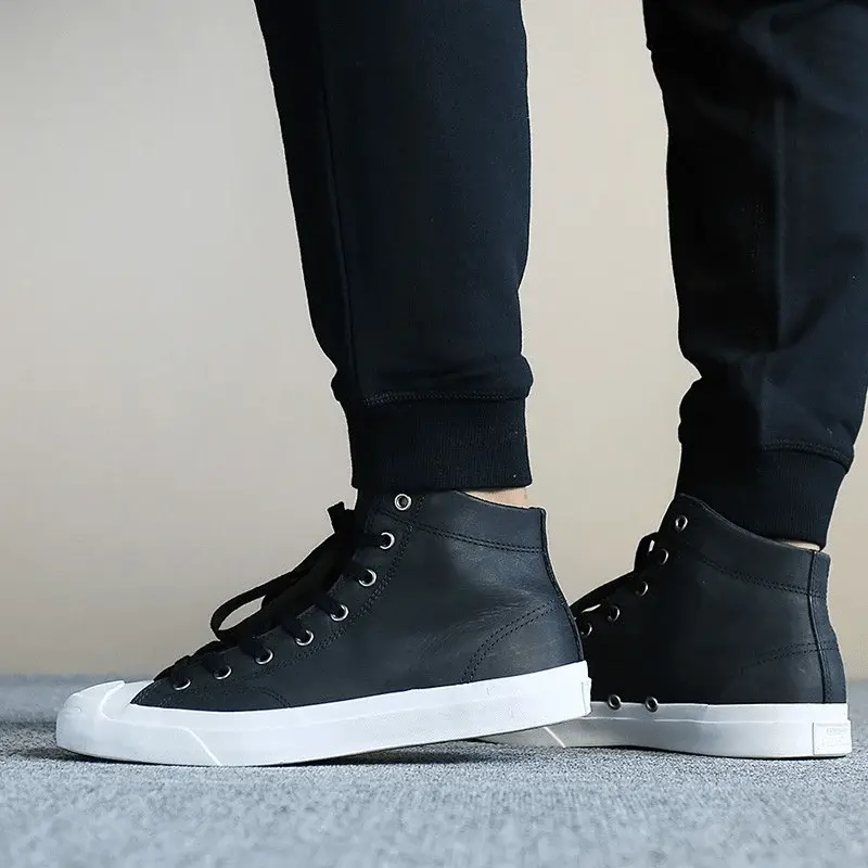 Giày Converse Jack Purcell Mid 'Black White' 157707C - Ảnh 3