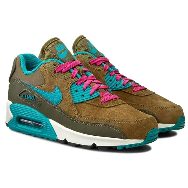 Alternative view of Giày Nike Wmns Air Max 90 Leather 'Dark Loden' 768887-300