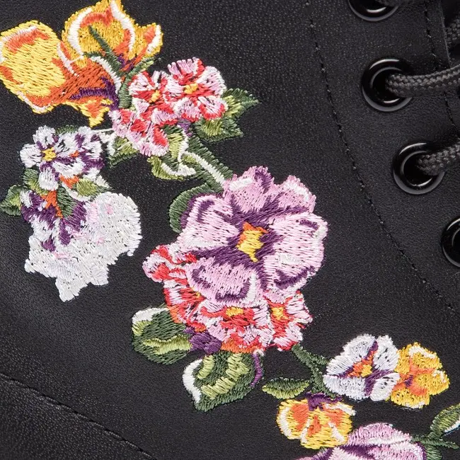 Giày Dr.Martens 1460 Vonda II 'Black Flowers' 24067001 - Ảnh 4