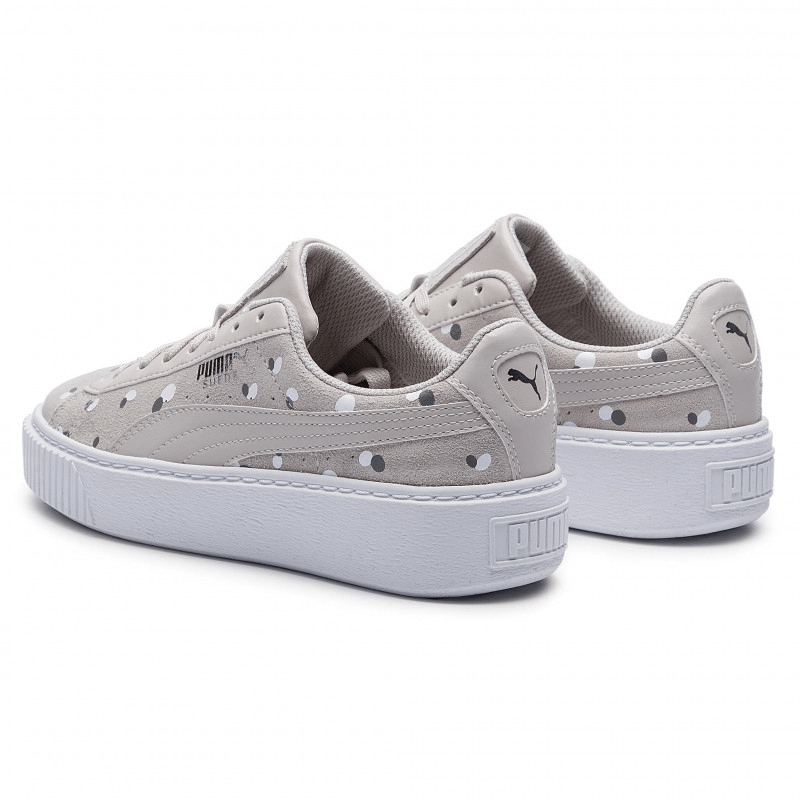 Giày Puma Suede Platform Dots Jr 'Silver Gray' 368991-02 - Ảnh 3