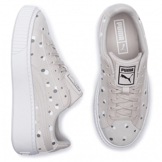 Giày Puma Suede Platform Dots Jr 'Silver Gray' 368991-02 - Ảnh 4