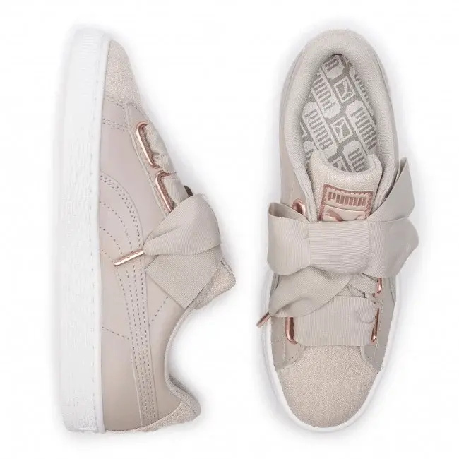 Giày Puma Wmns Basket Heart 'Silver Gray' 369649-02 - Ảnh 4