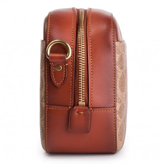 Túi Coach Camera Bag In Signature Canvas 31208 B4 RUST - Ảnh 4