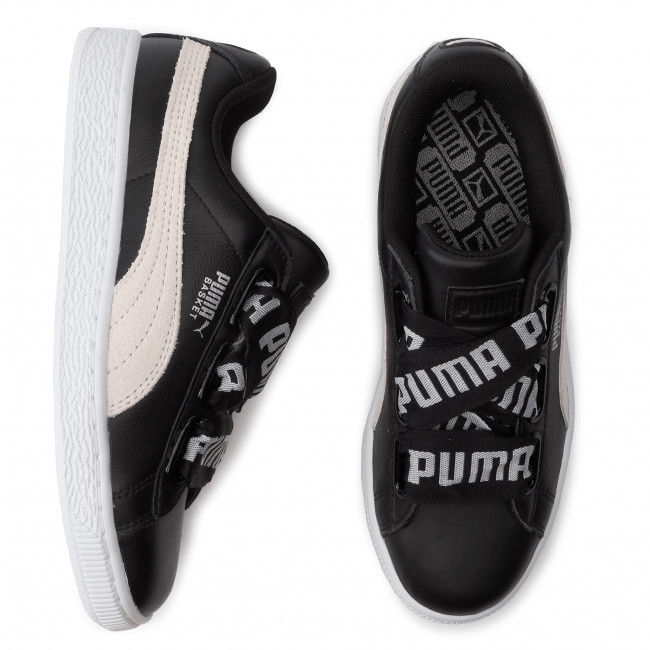 Giày Puma Wmns Basket Heart 'Black White' 364082-01 - Ảnh 3