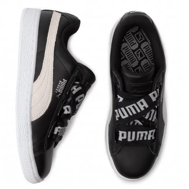 Giày Puma Wmns Basket Heart 'Black White' 364082-01 - Ảnh 3
