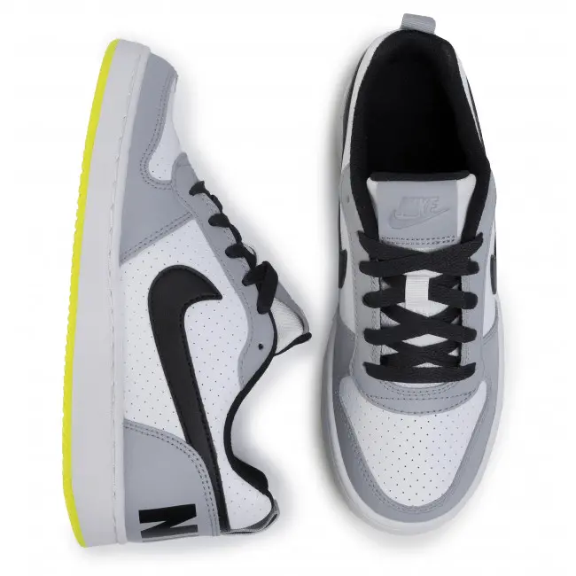 Giày Nike Court Borough Low White Black Wolf Grey (GS) 839985-104 - Ảnh 5