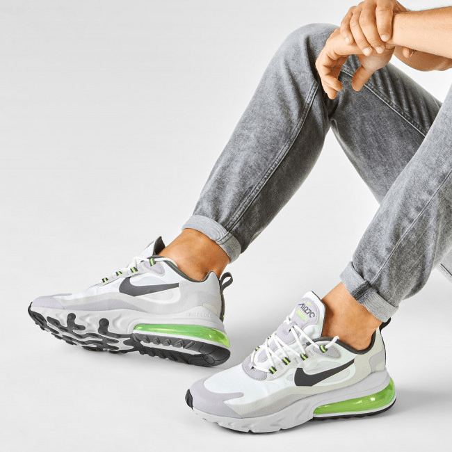 Giày Nike Air Max 270 React 'White Grey Electric Green' CI3866-100 - Ảnh 5