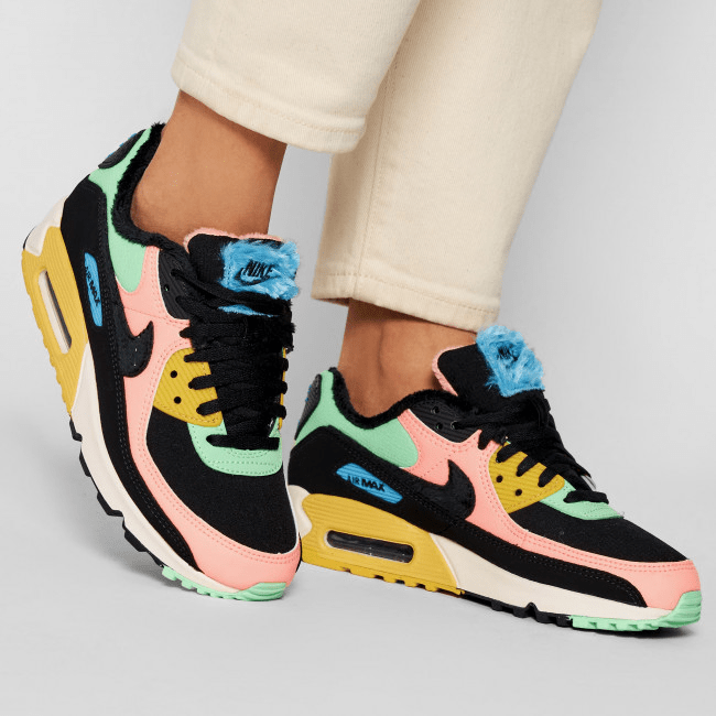 Giày Nike Wmns Air Max 90 'Fur Multi-Color' CT1891-600 - Ảnh 5