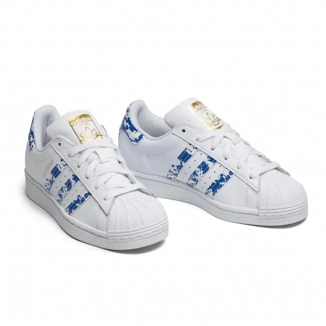 Alternative view of Giày Adidas Superstar 'White Blue Splatter' FY7713