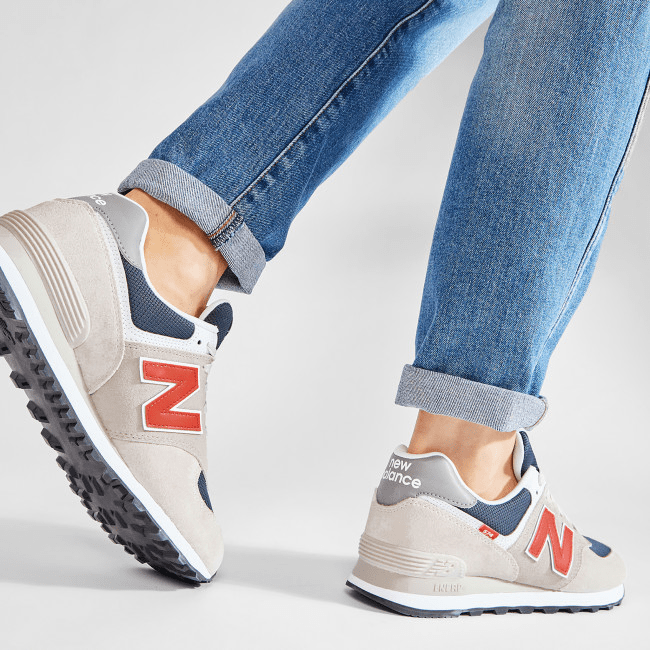 Giày New Balance 574 'Beige Red Blue' ML574SJ2 - Ảnh 6