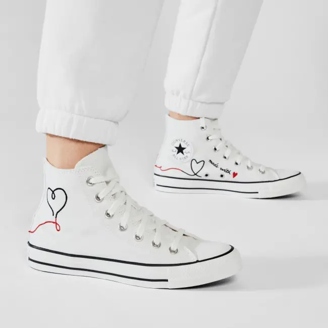 Giày Converse Chuck Taylor All Star High 'Made with Love White' 171159C - Ảnh 5