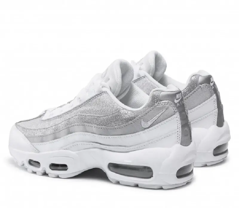 Giày Nike Air Max 95 Wmns 'White Metallic Silver' DH3857-100 - Ảnh 5