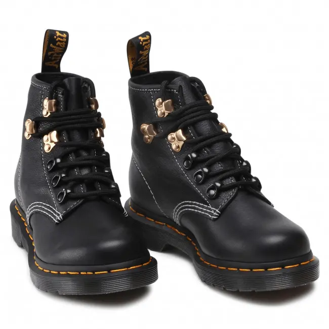 Giày Dr.Martens 101 Hardware Virginia Leather 'Black' 26862001 - Ảnh 3