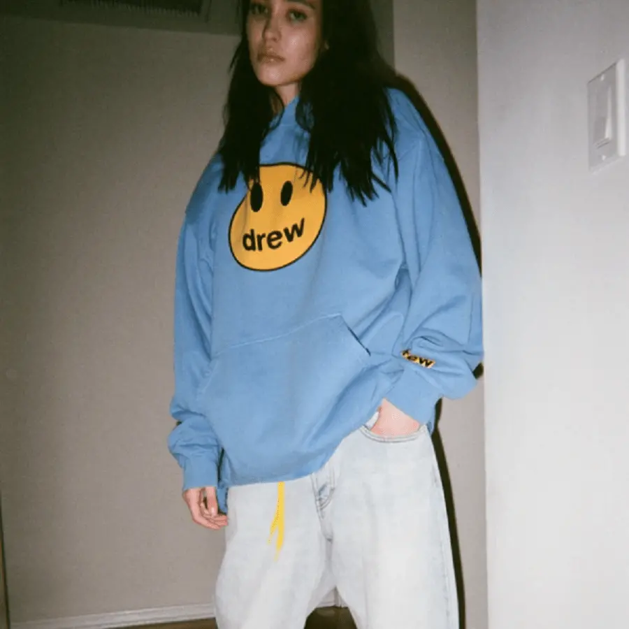 Áo Drew House Mascot Hoodie Sky Blue - Ảnh 3