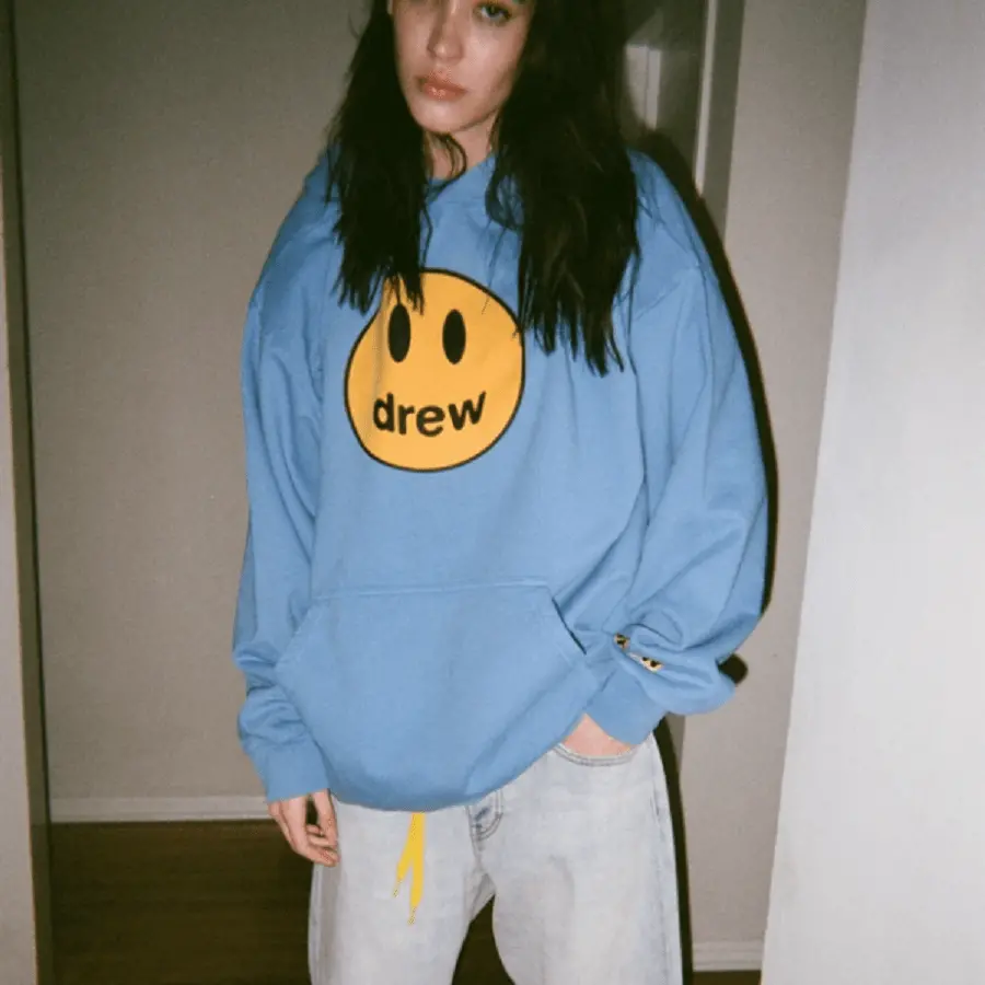 Áo Drew House Mascot Hoodie Sky Blue - Ảnh 4