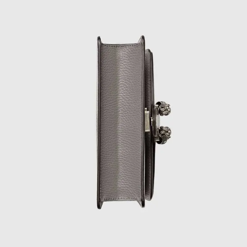 Túi Gucci Grey Dionysus Leather Mini Bag Dusty Grey Leather 421970 CAOGN 1293 - Ảnh 5