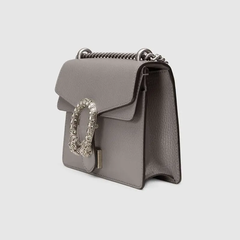 Túi Gucci Grey Dionysus Leather Mini Bag Dusty Grey Leather 421970 CAOGN 1293 - Ảnh 3