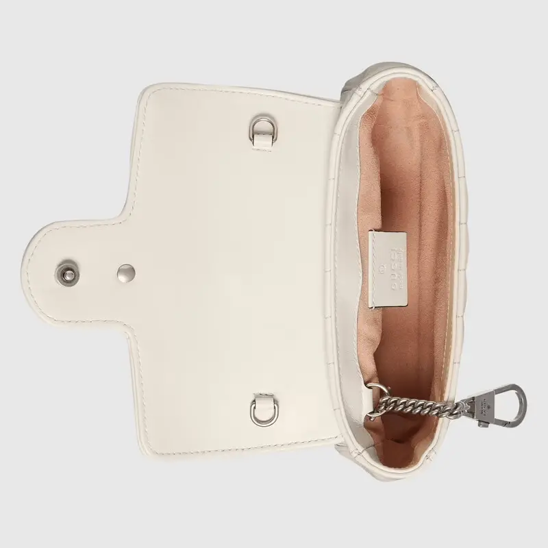 Alternative view of Túi Gucci GG Marmont Super Mini White Leather 476433-DTD8X-9171