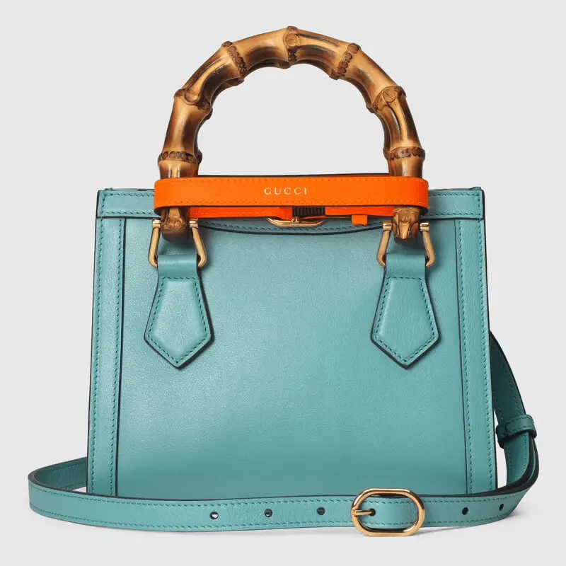 Túi Gucci Diana Mini Tote Light Blue Leather 655661-17QDT-4972 - Ảnh 3