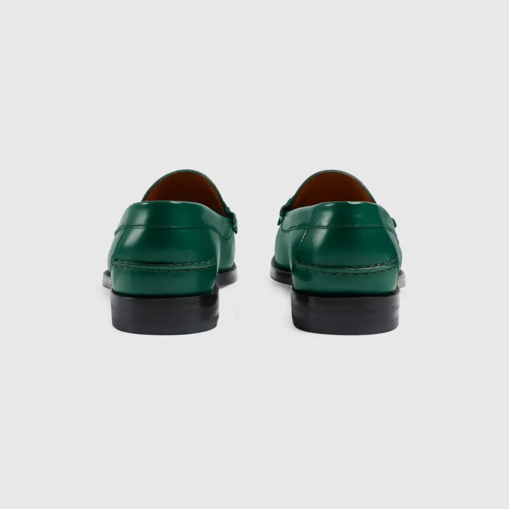 Alternative view of Giày Gucci Men's loafer with Double G 'Dark Green Leather' ‎644724-17X10-3160
