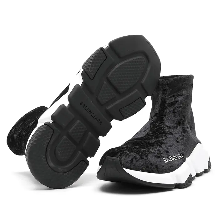 Alternative view of Giày Balenciaga Wmns Speed Trainer 'Crushed Velvet' 593169 W1I82 1021
