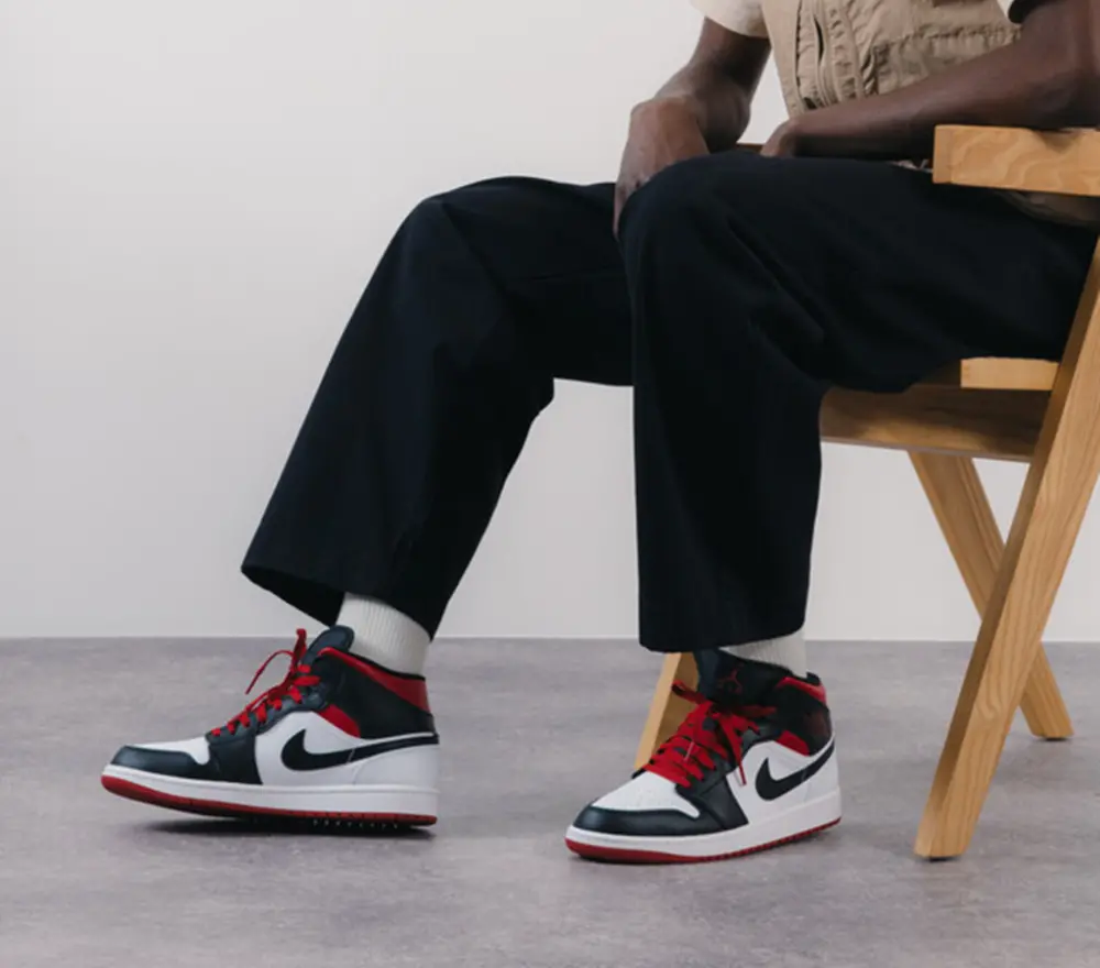 Giày Nike Air Jordan 1 Mid 'Gym Red Black Toe' DQ8426-106 - Ảnh 6