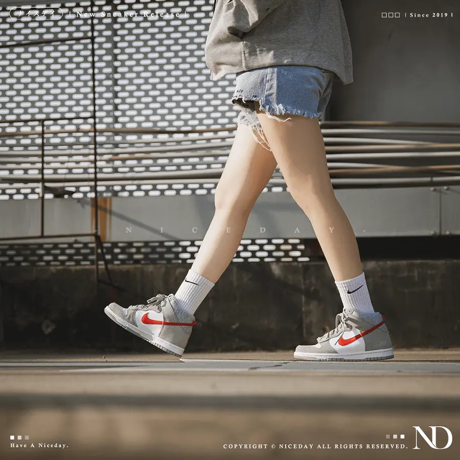 Giày Nike Dunk High Athletic Club Grey Red GS DH9750-001 - Ảnh 4