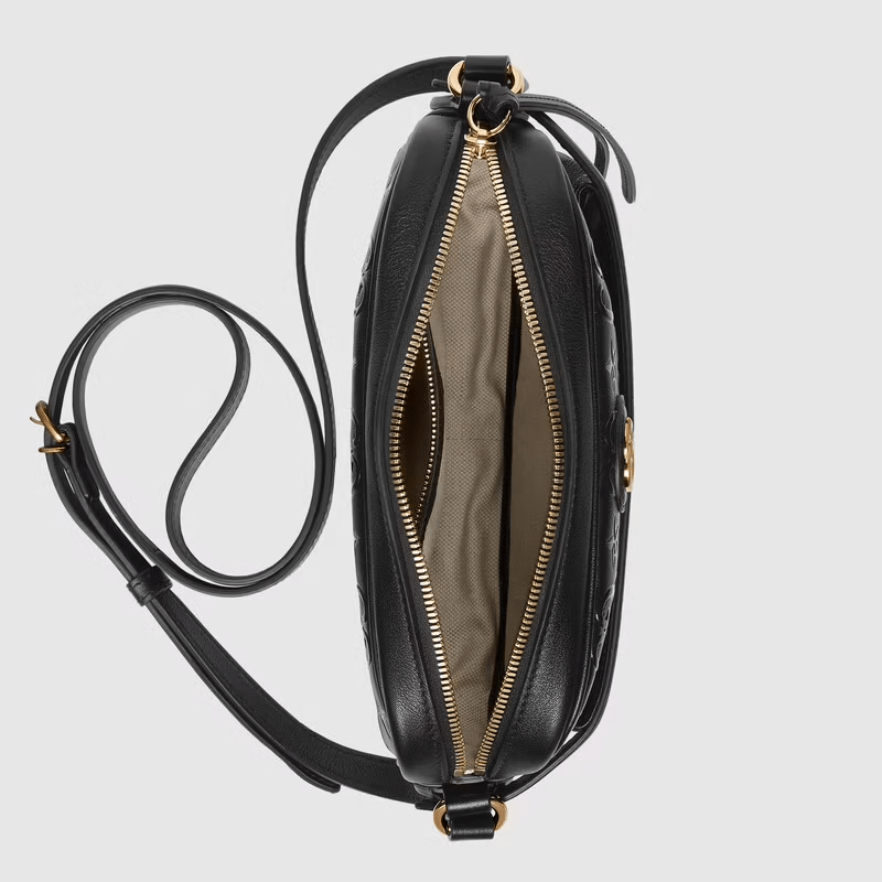 Túi Gucci Small GG Star Shoulder Black Leather 675776-UF2AG-1000 - Ảnh 2