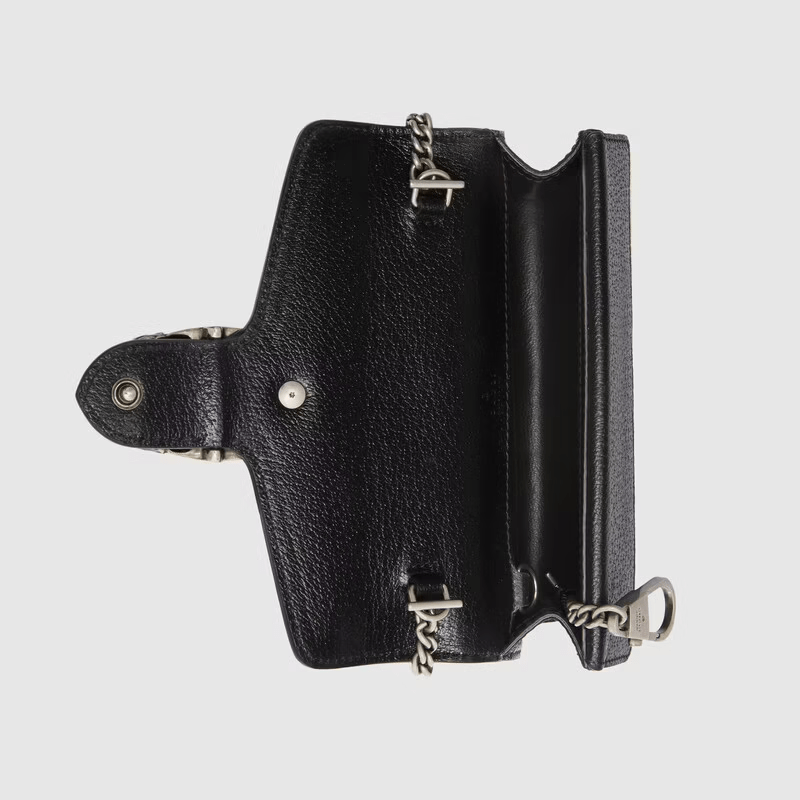 Túi Gucci Dionysus GG Super Mini Black And ivory GG Denim Jacquard 476432-UN3BN-1274 - Ảnh 2