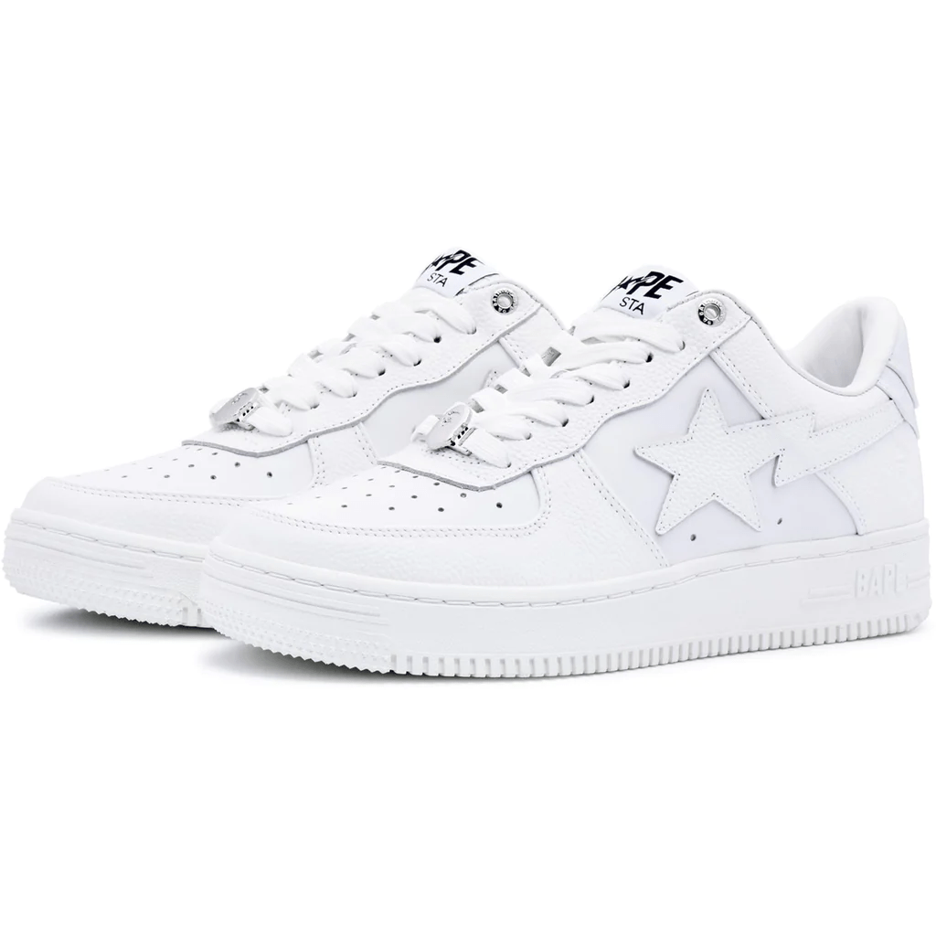 Giày Bape A Bathing Ape Bape Sta 'Triple White' 1J30-191-013 - Ảnh 2
