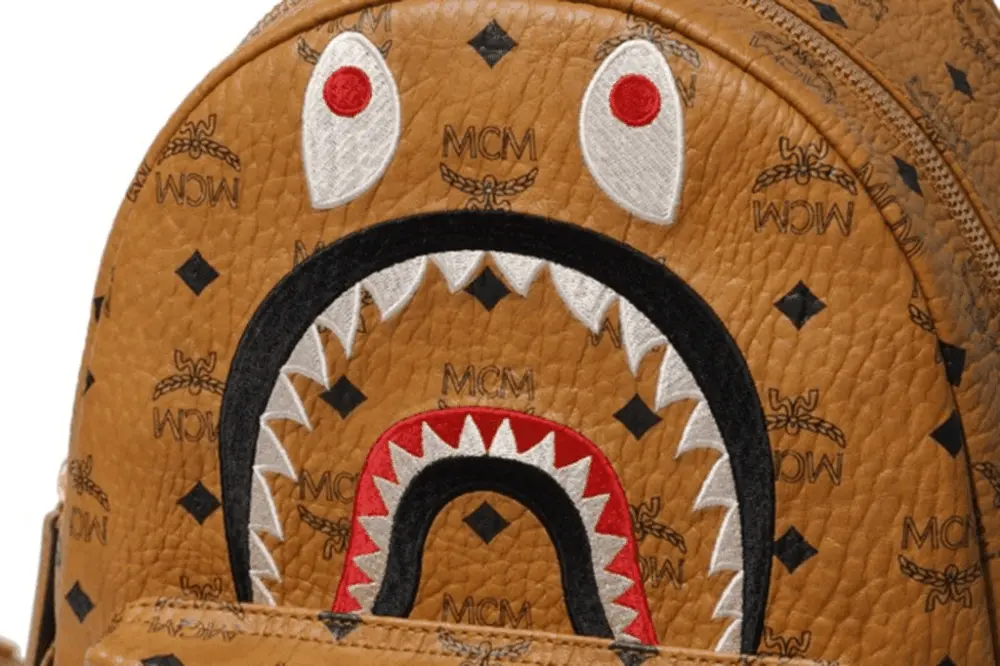 Balo MCMxBape Shark Stark Backpack Cognac 1F73-182-928 - Ảnh 3