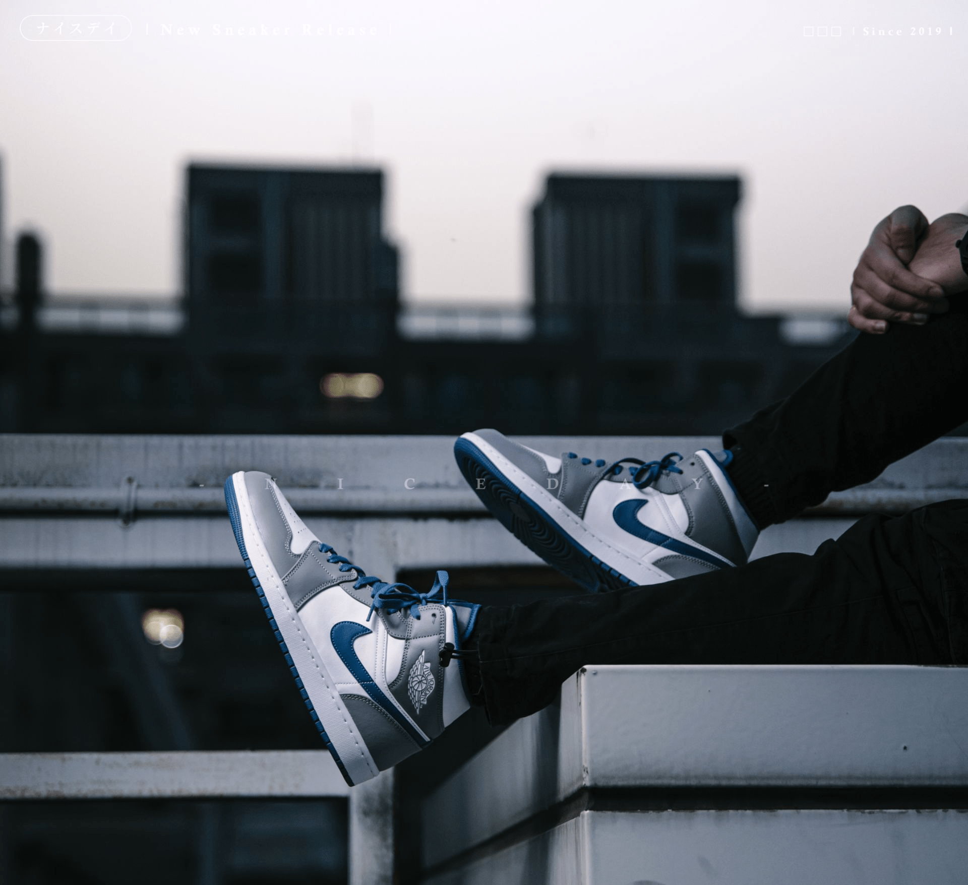 Giày Nike Air Jordan 1 Mid 'True Blue' DQ8426-014 - Ảnh 3