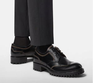 Alternative view of Giày Versace Greca Leather Lace Up Black 1000773-D9VAC-1B000