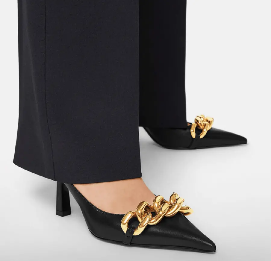 Alternative view of Giày Versace Medusa Chain Nappa Leather Mules 1000840-DNA32-1B00V