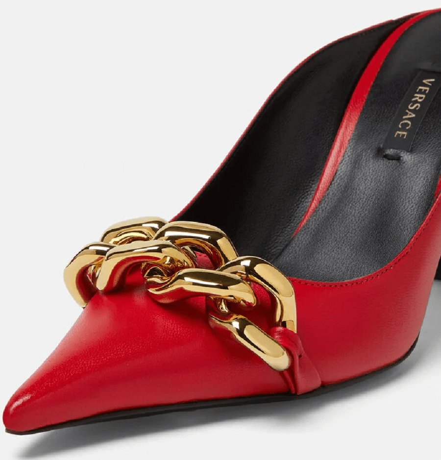 Giày Versace Medusa Chain Nappa Leather Mules 1000840-DNA32-1R23V - Ảnh 3