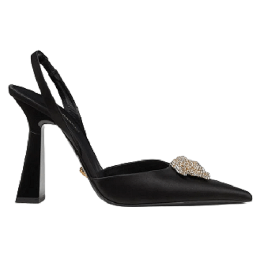 Giày Versace LA Medusa Satin Sling-Back Pumps 1001207-1A00619-1B000
