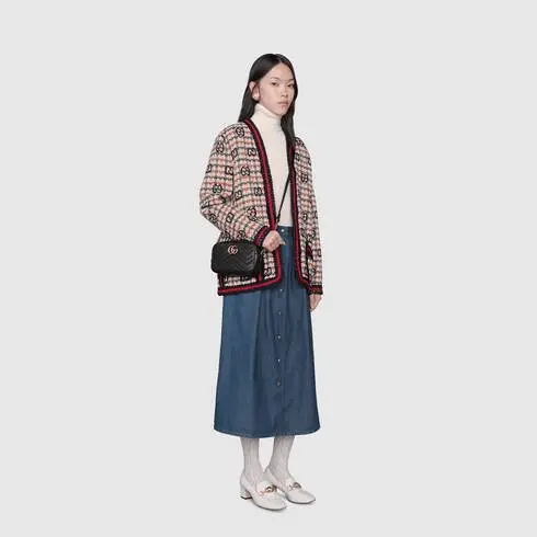 Túi Gucci GG Marmont Small Matelassé Shoulder Bag 447632 DTD1T - Ảnh 6