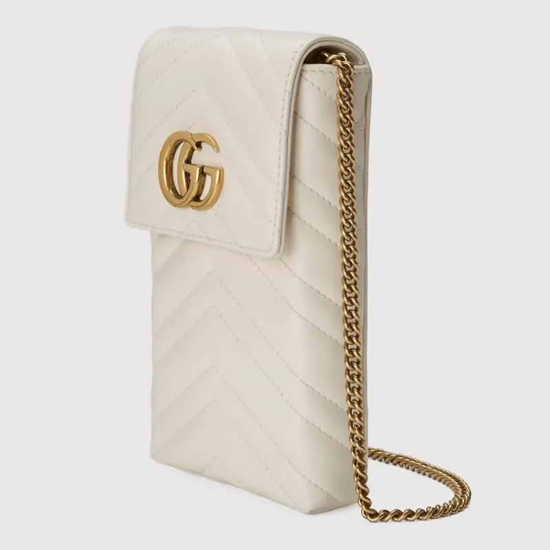 Túi Gucci GG Marmont Matelassé Mini White Leather 672251-DTDHT-9022 - Ảnh 4