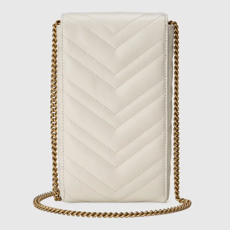 Túi Gucci GG Marmont Matelassé Mini White Leather 672251-DTDHT-9022 - Ảnh 3