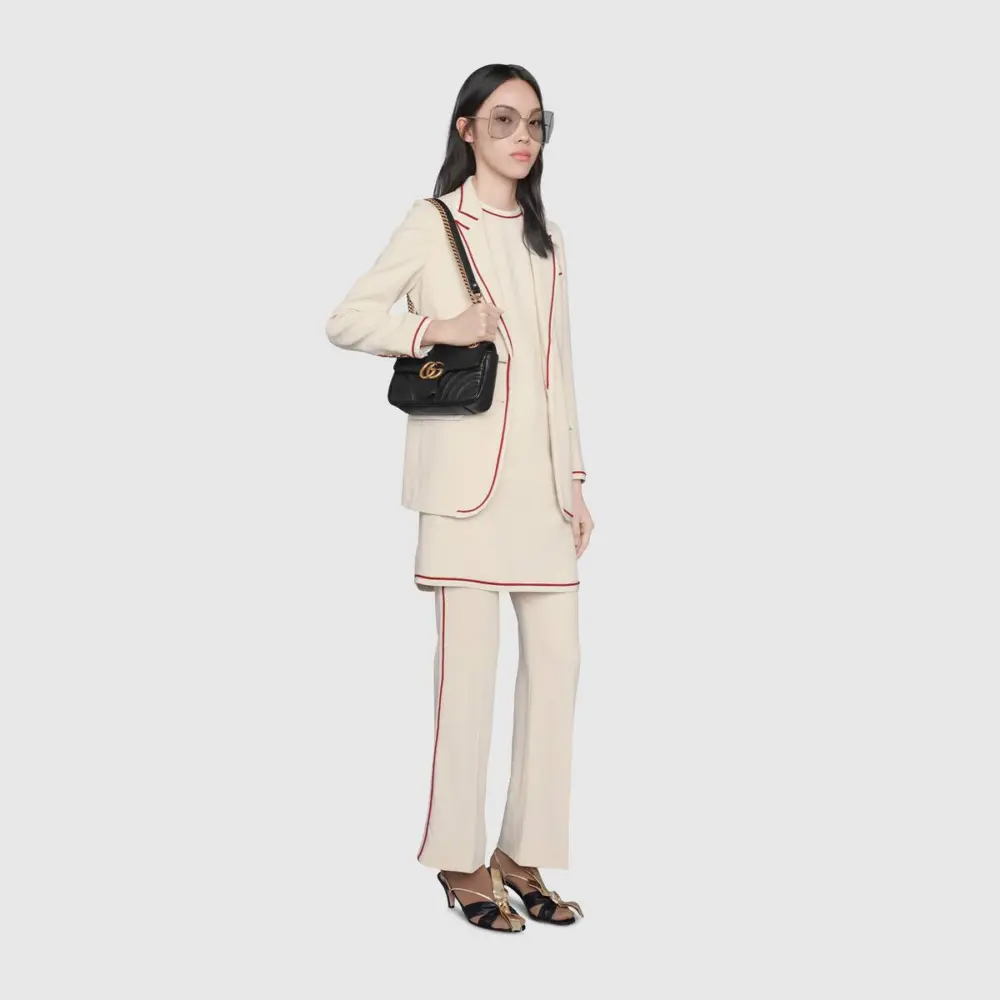 Túi Gucci GG Marmont Mini Bag Matelassé Black Leather 446744 DTDIT 1000 - Ảnh 5