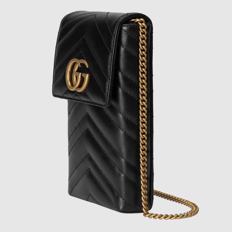 Túi Gucci GG Marmont Matelassé Mini Black Leather 672251-DTDHT-1000 - Ảnh 4