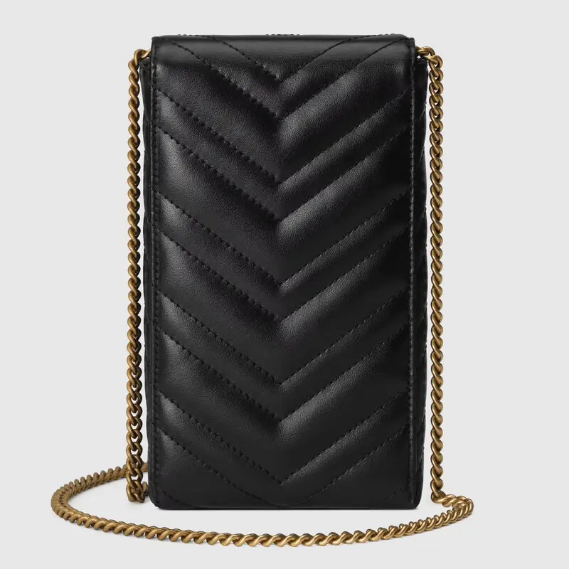 Túi Gucci GG Marmont Matelassé Mini Black Leather 672251-DTDHT-1000 - Ảnh 3