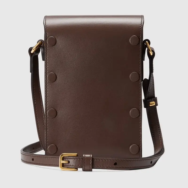 Túi Gucci Horsebit 1955 Mini Brown Leather 625615-0YK0G-2528 - Ảnh 3