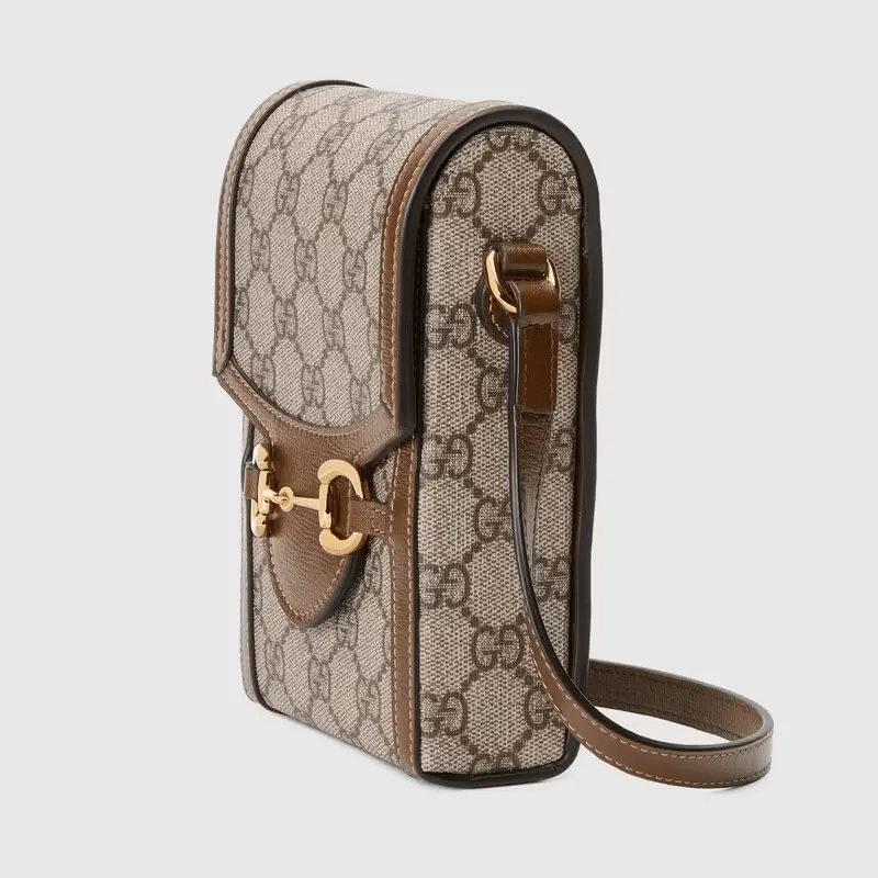 Túi Gucci Horsebit 1955 Mini Beige And Brown Leather 625615-92TCG-8563 - Ảnh 4