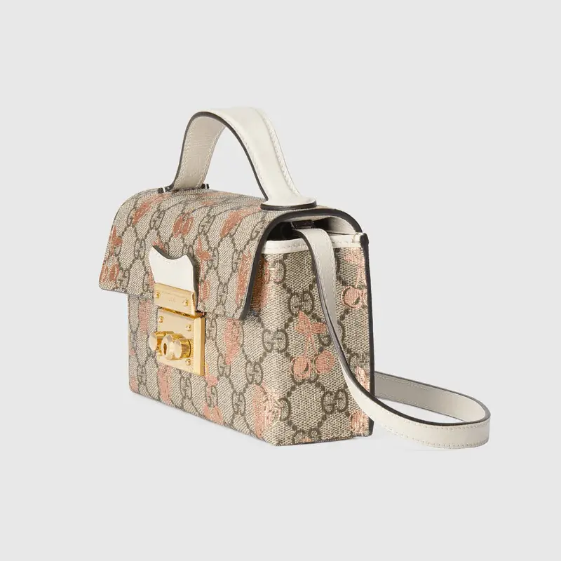 Túi Gucci Padlock Berry Print Mini GG Supreme 652683-UM6AG-8295 - Ảnh 4