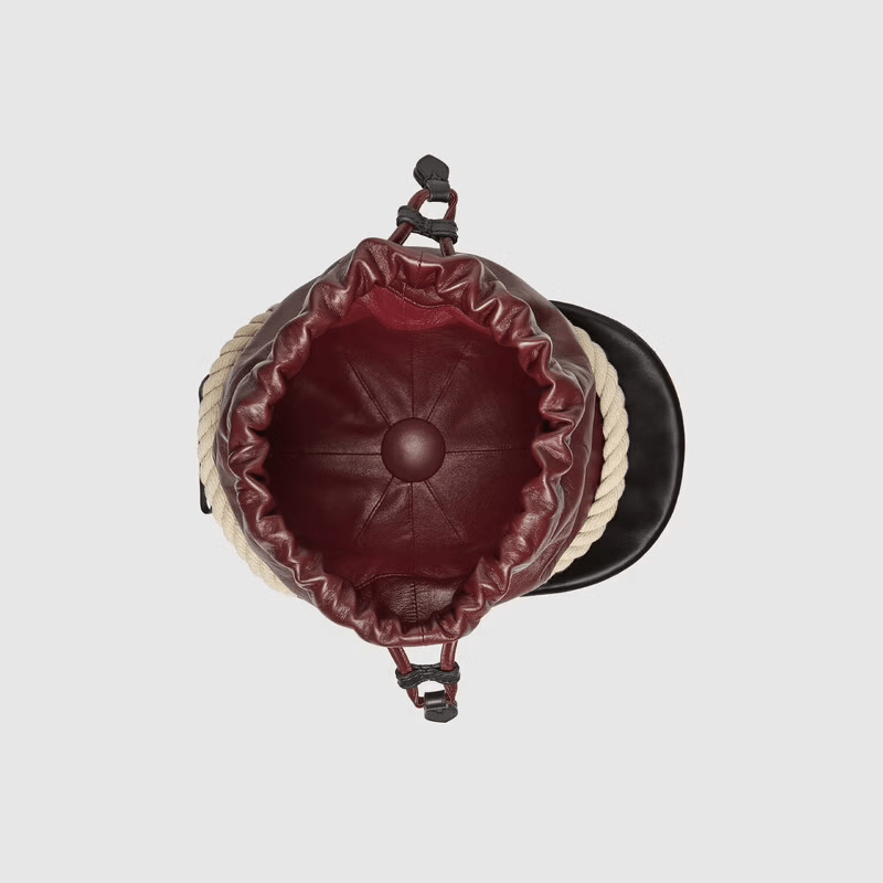 Túi Gucci Small Equesterian Themed Black And Bordeaux Leather 678474-B7EHN-8086 - Ảnh 2