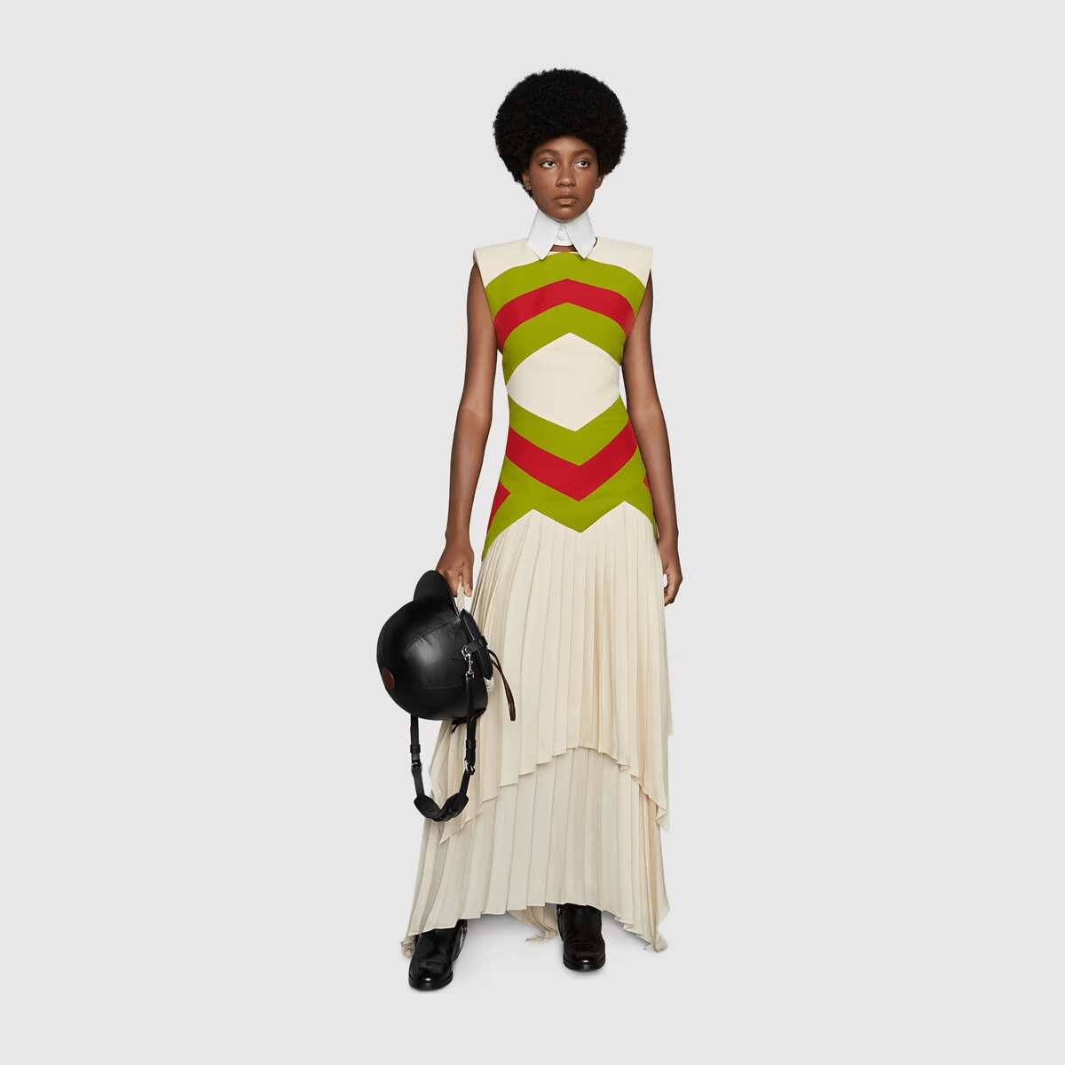 Túi Gucci Small Equesterian Themed Black And Bordeaux Leather 678474-B7EHN-8086 - Ảnh 4