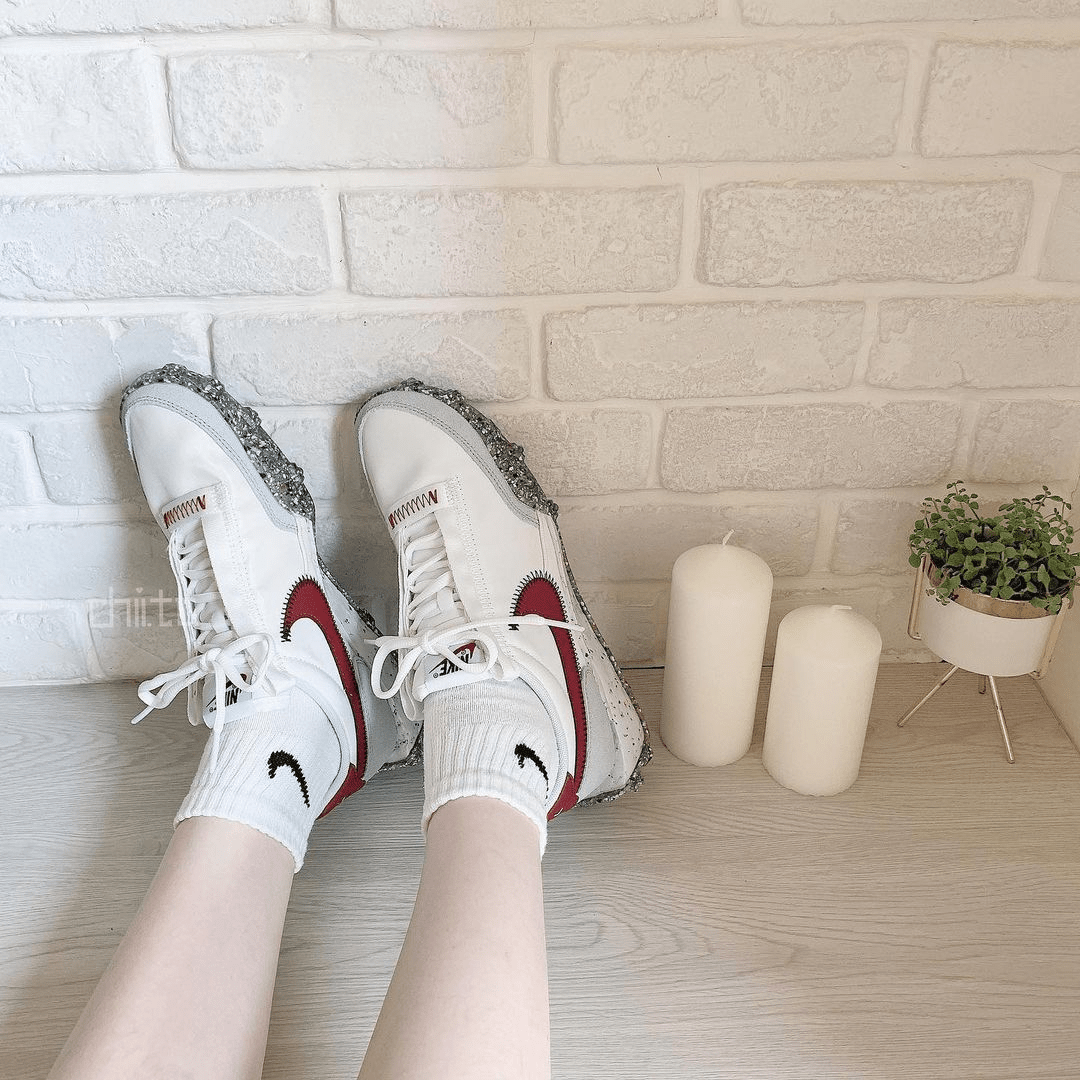 Giày Nike Waffle Racer Crater 'Summit White Red' CT1983-103 - Ảnh 4